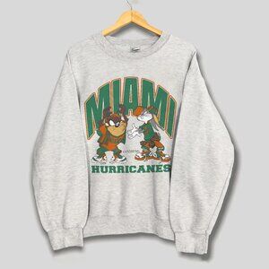Vintage NCAA Miami Hurricanes Looney Tunes Sweatshirt, University of Miami Shirt